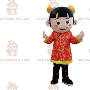 Costume de mascotte BIGGYMONKEY™ de personnage asiatique