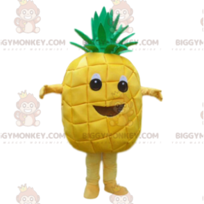 BIGGYMONKEY™ traje de mascota de piña amarilla gigante, traje