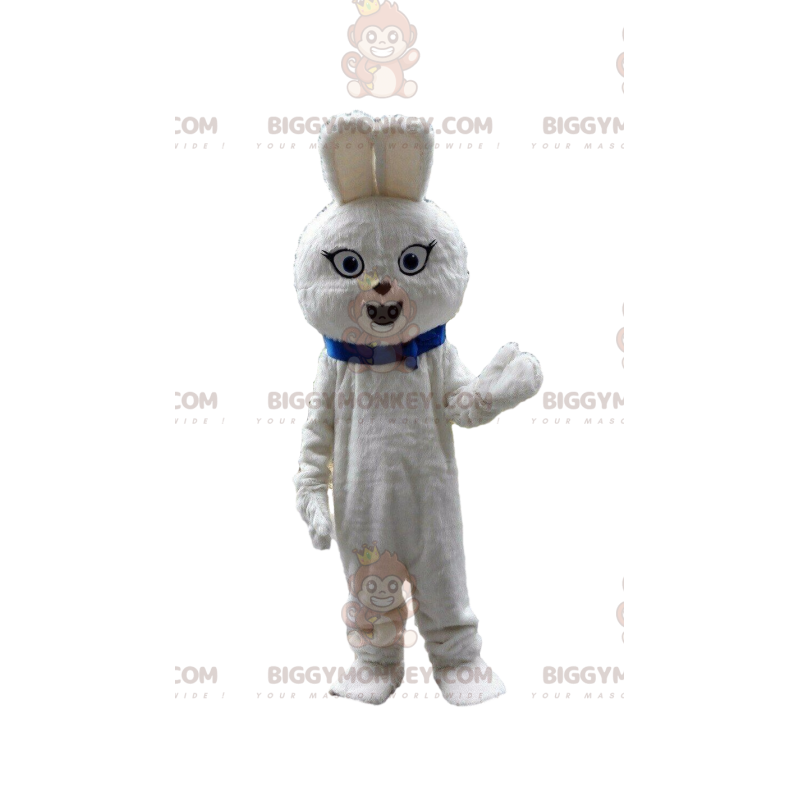 Weißes Kaninchen BIGGYMONKEY™ Maskottchenkostüm, Häschenkostüm