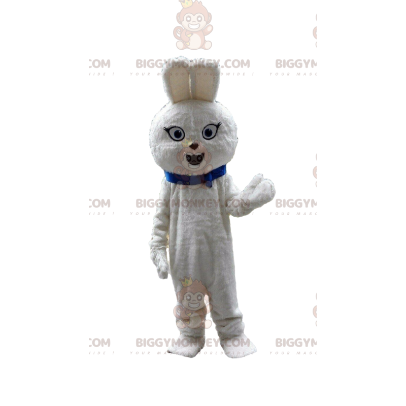 White rabbit BIGGYMONKEY™ mascot costume, bunny costume, rodent