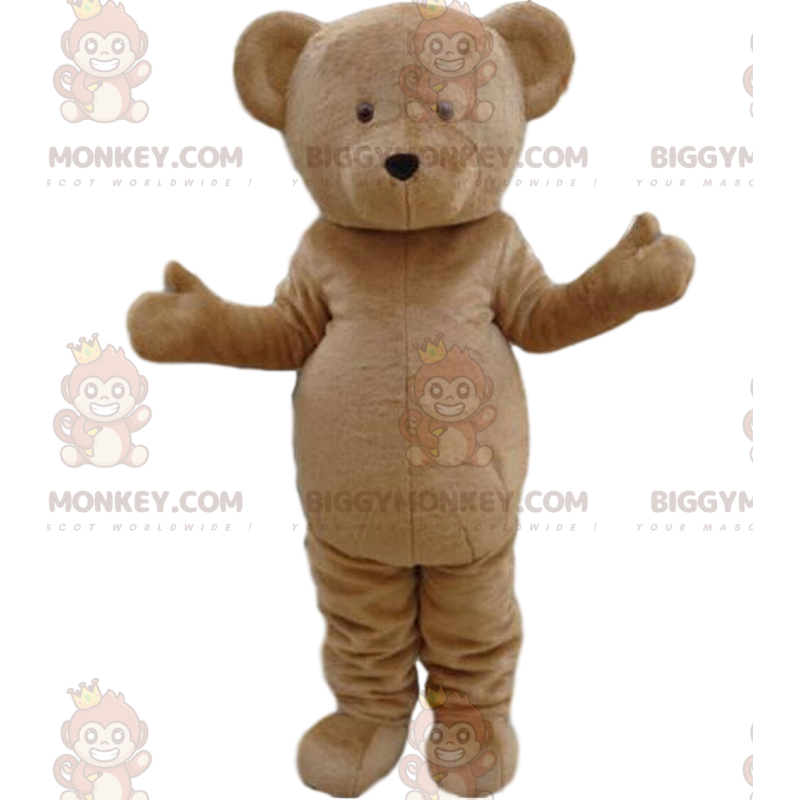 Costume de mascotte BIGGYMONKEY™ d'ours beige, personnalisable.