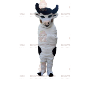 Costume de mascotte BIGGYMONKEY™ de vache blanche et noire