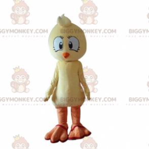 BIGGYMONKEY™ maskot kostume gul fugl, kanarie kostume, chick