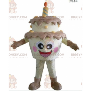 Fantasia de mascote de bolo de aniversário gigante
