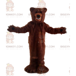 BIGGYMONKEY™ Big Furry Brown Bear Mascot Costume, Bear Costume