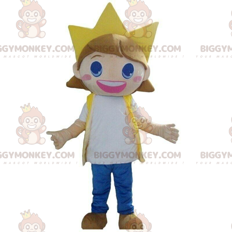 BIGGYMONKEY™-mascottekostuum voor meisjes met een kroon