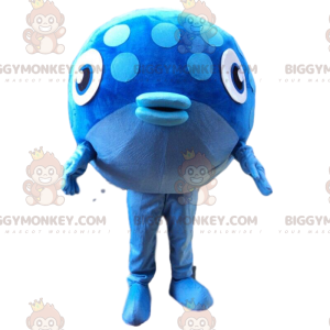 Costume de mascotte BIGGYMONKEY™ de gros poisson bleu très