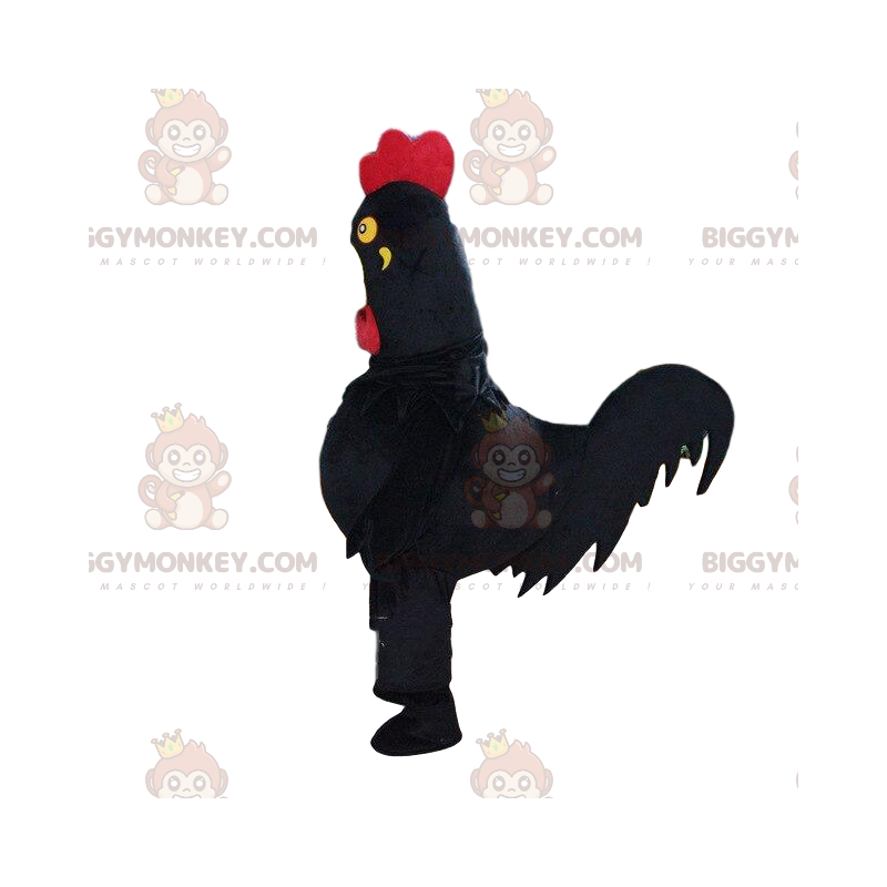 Costume da mascotte Big Black Rooster BIGGYMONKEY™, Costume da