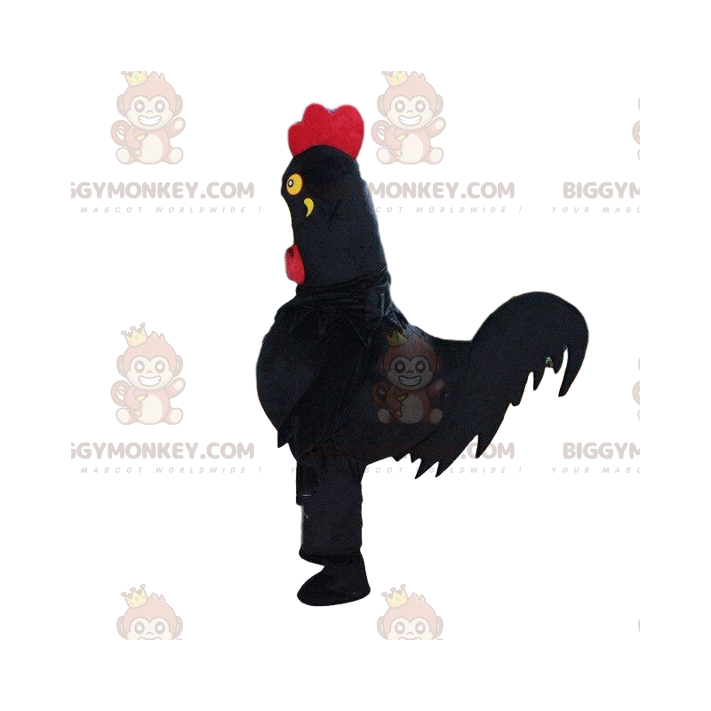 Disfraz de mascota Big Black Rooster BIGGYMONKEY™, disfraz de