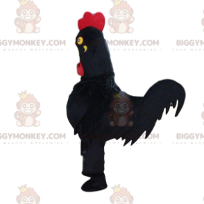Traje de mascote Big Black Rooster BIGGYMONKEY™, Traje de