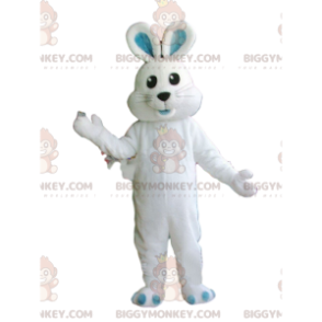 Traje de mascote de coelho branco BIGGYMONKEY™, totalmente