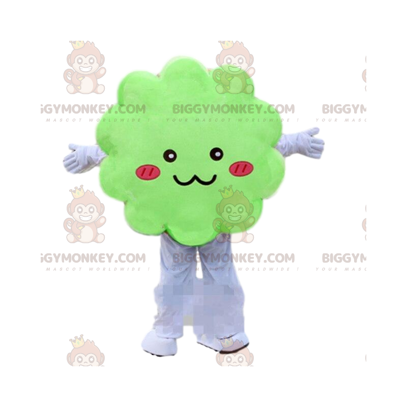 Groene wolk BIGGYMONKEY™ mascottekostuum, groen kostuum