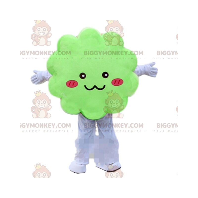 Traje de mascote BIGGYMONKEY™ nuvem verde, traje verde