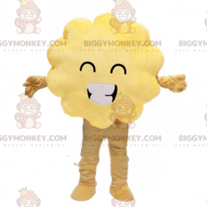 Costume de mascotte BIGGYMONKEY™ de nuage jaune, costume jaune