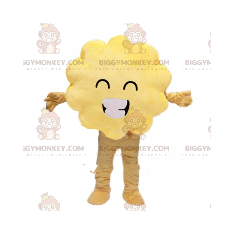 Costume mascotte BIGGYMONKEY™ nuvola gialla, costume giallo