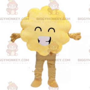 Costume de mascotte BIGGYMONKEY™ de nuage jaune, costume jaune