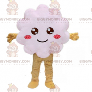 Costume de mascotte BIGGYMONKEY™ de nuage blanc, costume blanc