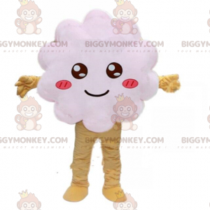 Disfraz de mascota nube blanca BIGGYMONKEY™, disfraz blanco