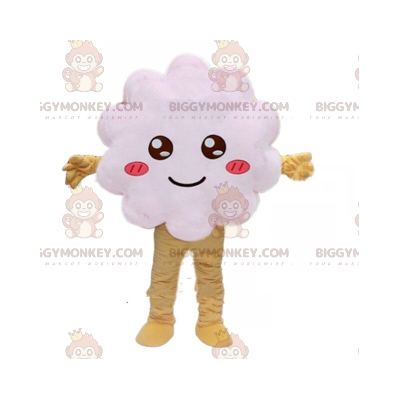 White cloud BIGGYMONKEY™ mascot costume, white costume, white