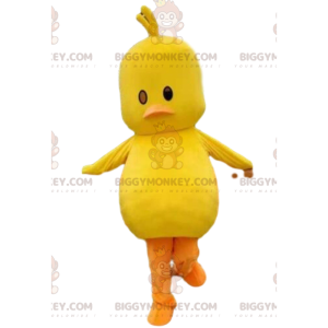 Geel kuiken BIGGYMONKEY™-mascottekostuum, gigantisch geel