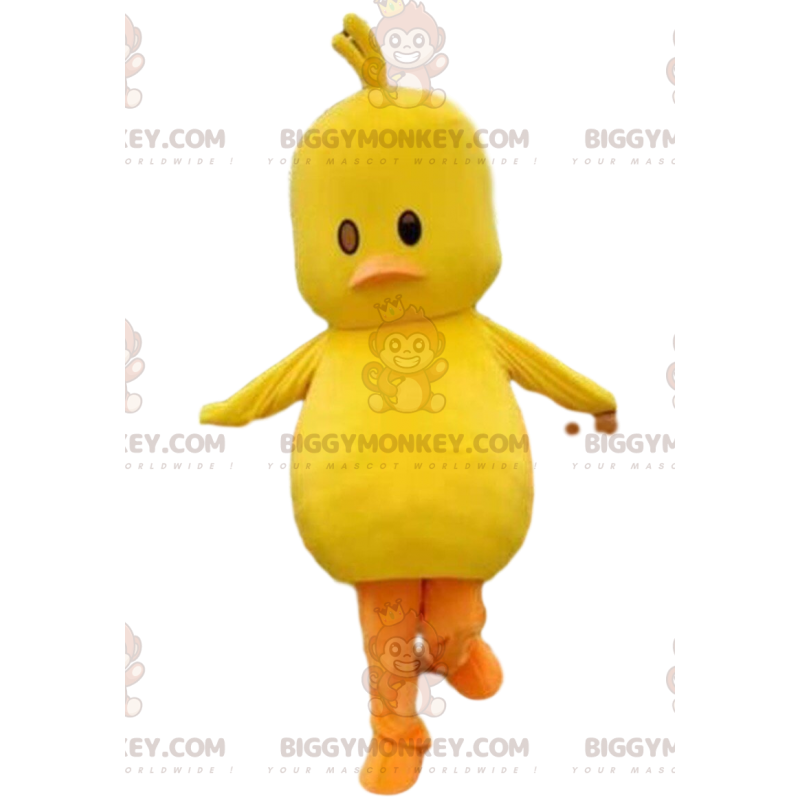 Yellow Chick BIGGYMONKEY™ maskotdräkt, jättegul fågeldräkt -