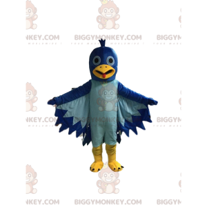 Pigeon BIGGYMONKEY™ mascot costume, blue bird costume, giant
