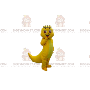 Costume da dinosauro giallo BIGGYMONKEY™ mascotte, costume da