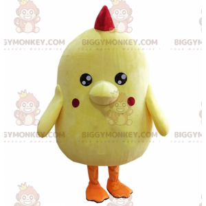 Chick BIGGYMONKEY™ mascot costume, yellow hen costume, bird