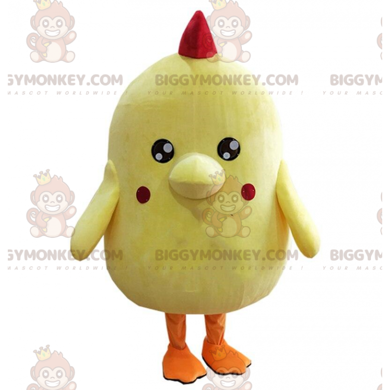 Chick BIGGYMONKEY™ maskotdräkt, gul hönskostym, fågeldräkt -