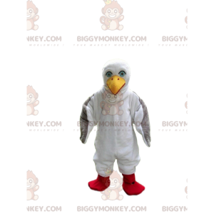 Seagull BIGGYMONKEY™ maskotdräkt, albatrossdräkt, duvadräkt -