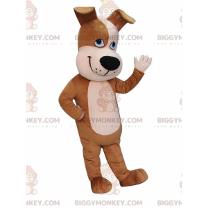 Puppy BIGGYMONKEY™ mascottekostuum, pluche bruin hondenkostuum