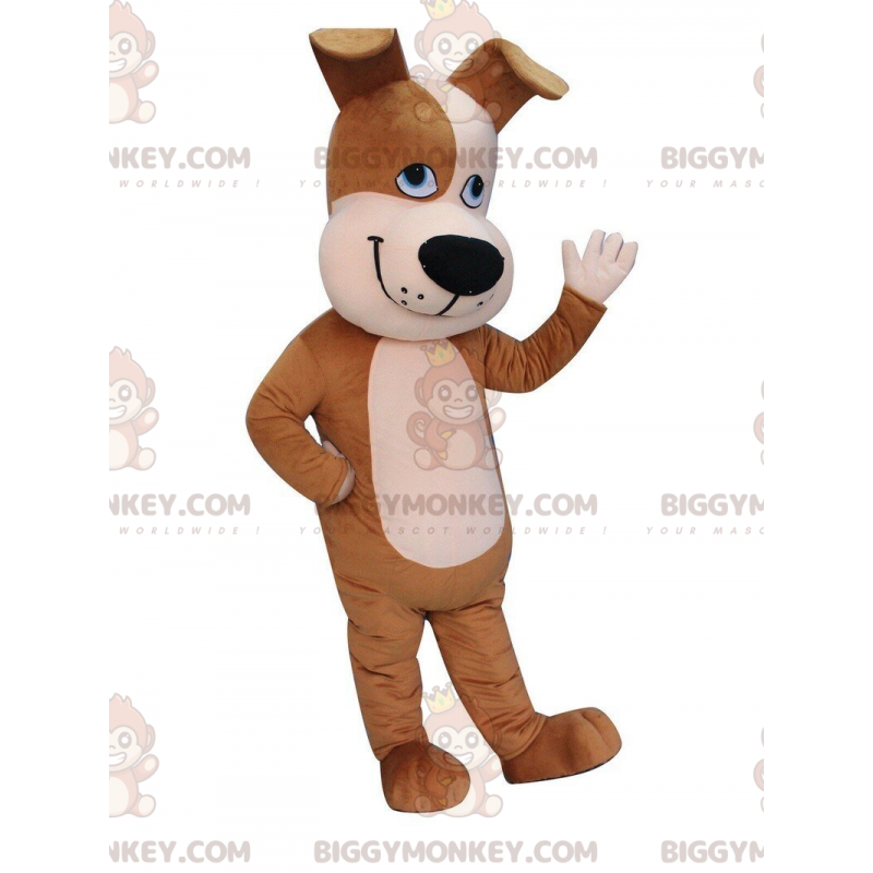 Valp BIGGYMONKEY™ maskotdräkt, plyschbrun hunddräkt -