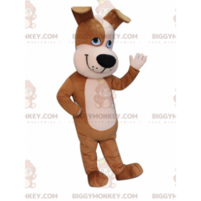 Valp BIGGYMONKEY™ maskotdräkt, plyschbrun hunddräkt -