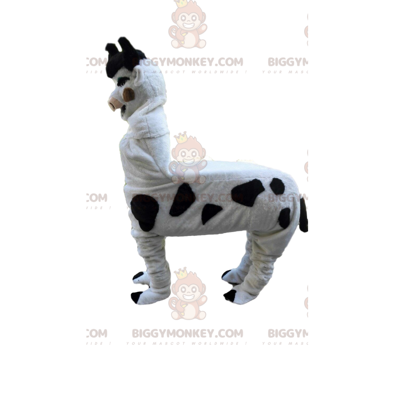 White and Black Cow BIGGYMONKEY™ Mascot Costume, Cowhide