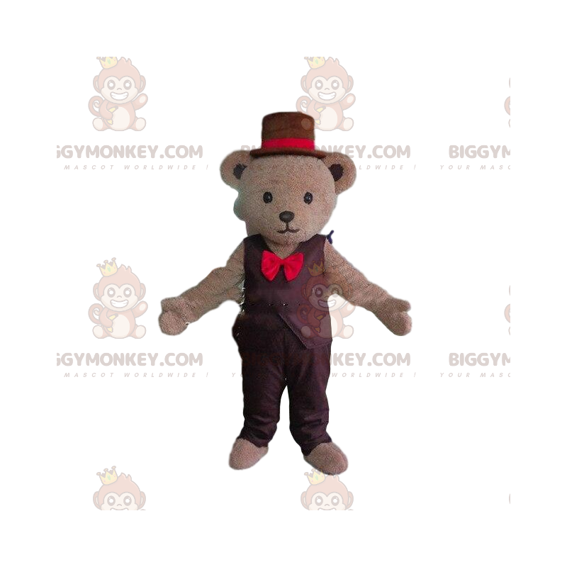 Costume de mascotte BIGGYMONKEY™ d'ours en peluche élégant