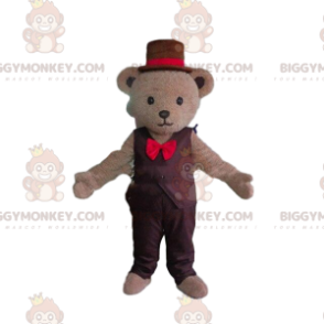 Elegante Teddy Bear BIGGYMONKEY™ Costume da mascotte, Costume