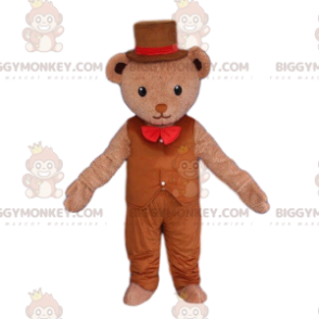 Snygg björn BIGGYMONKEY™ maskotdräkt, finklänning plysch