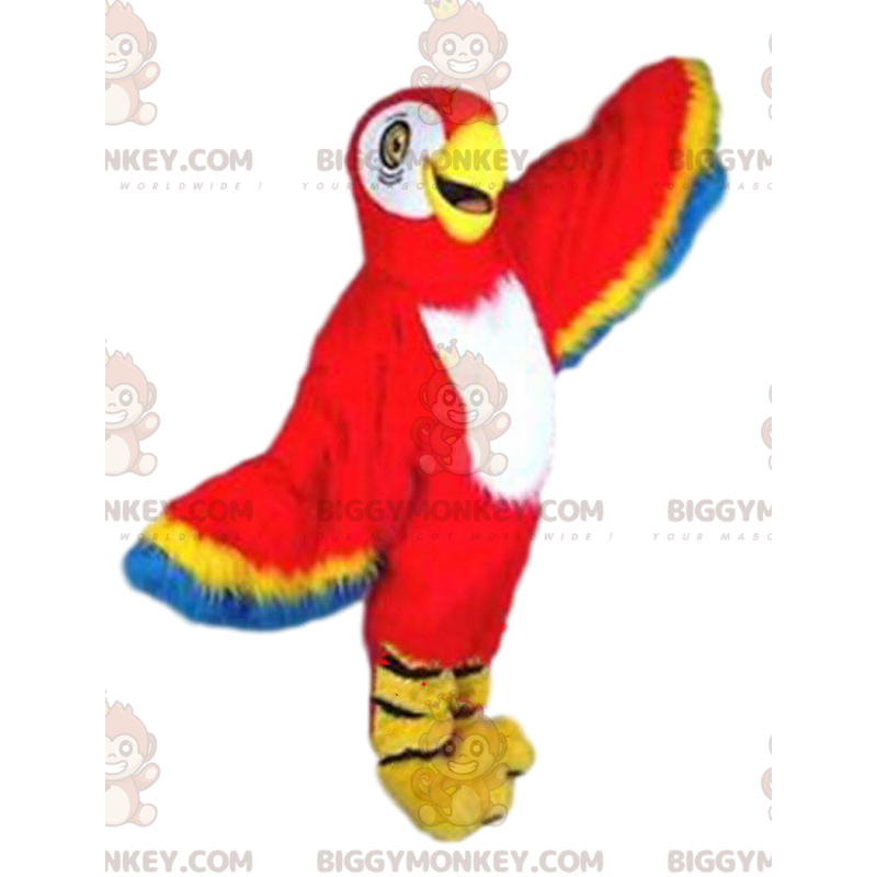 BIGGYMONKEY™ Mascot Costume Red, Yellow and Blue Parrot, Exotic