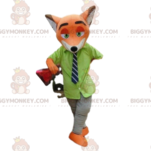 BIGGYMONKEY™ maskotkostume af Nick Wilde, berømt orange ræv i