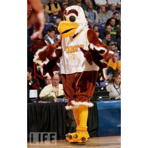 BIGGYMONKEY™ Costume da mascotte Aquila avvoltoio marrone