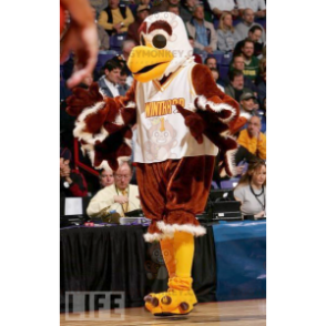 Costume de mascotte BIGGYMONKEY™ d'aigle de vautour marron