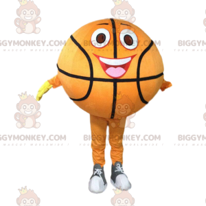 Oranssi koripallo BIGGYMONKEY™ maskottiasu, urheilupalloasu -