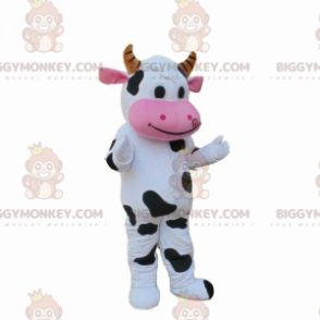 Costume da mascotte BIGGYMONKEY™ da mucca bianca e nera