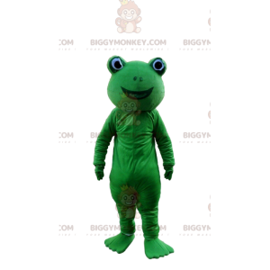 Grön groda BIGGYMONKEY™ maskotdräkt, dräkt för grön padda -