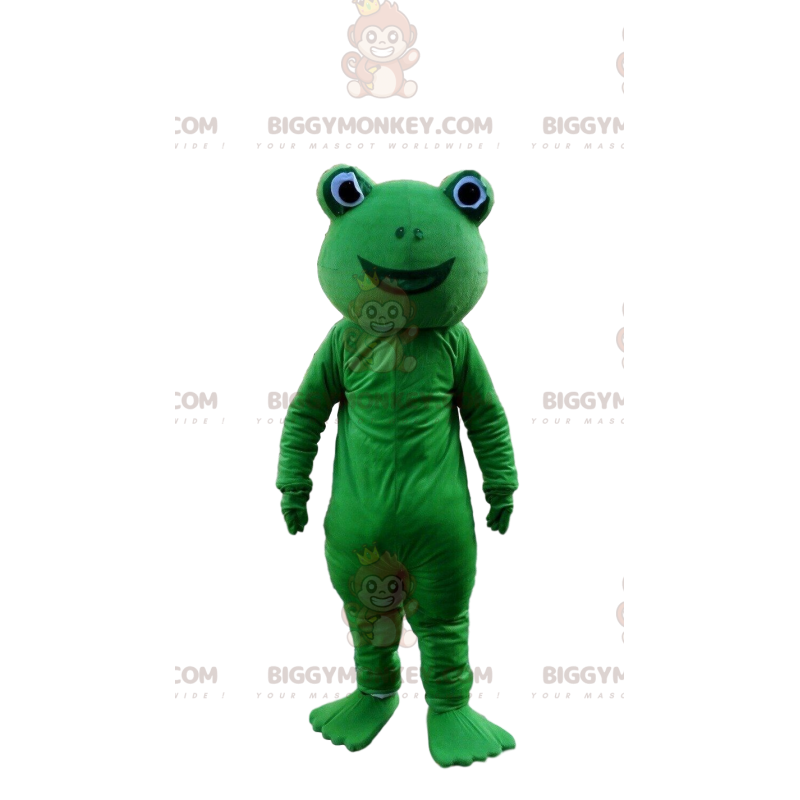 Green frog BIGGYMONKEY™ mascot costume, green toad costume –