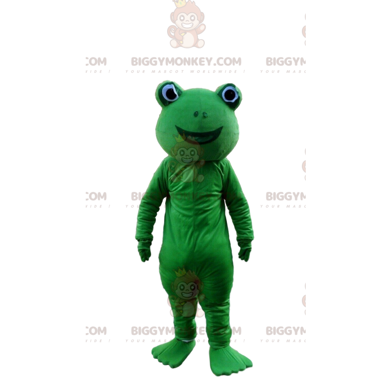 Green frog BIGGYMONKEY™ mascot costume, green toad costume -