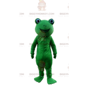 Green frog BIGGYMONKEY™ mascot costume, green toad costume -