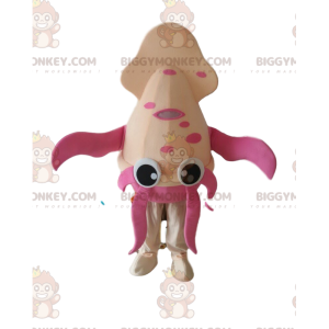 Costume de mascotte BIGGYMONKEY™ d'encornet rose, costume de