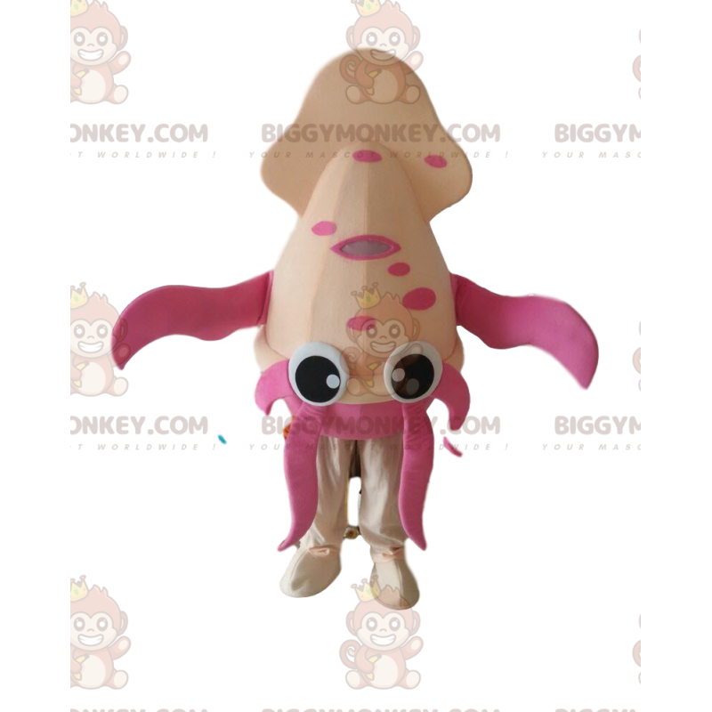 Pink Squid BIGGYMONKEY™ maskotkostume, kæmpe lyserødt