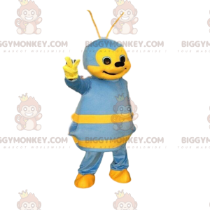 Disfraz de mascota BIGGYMONKEY™ abeja azul y amarilla, disfraz